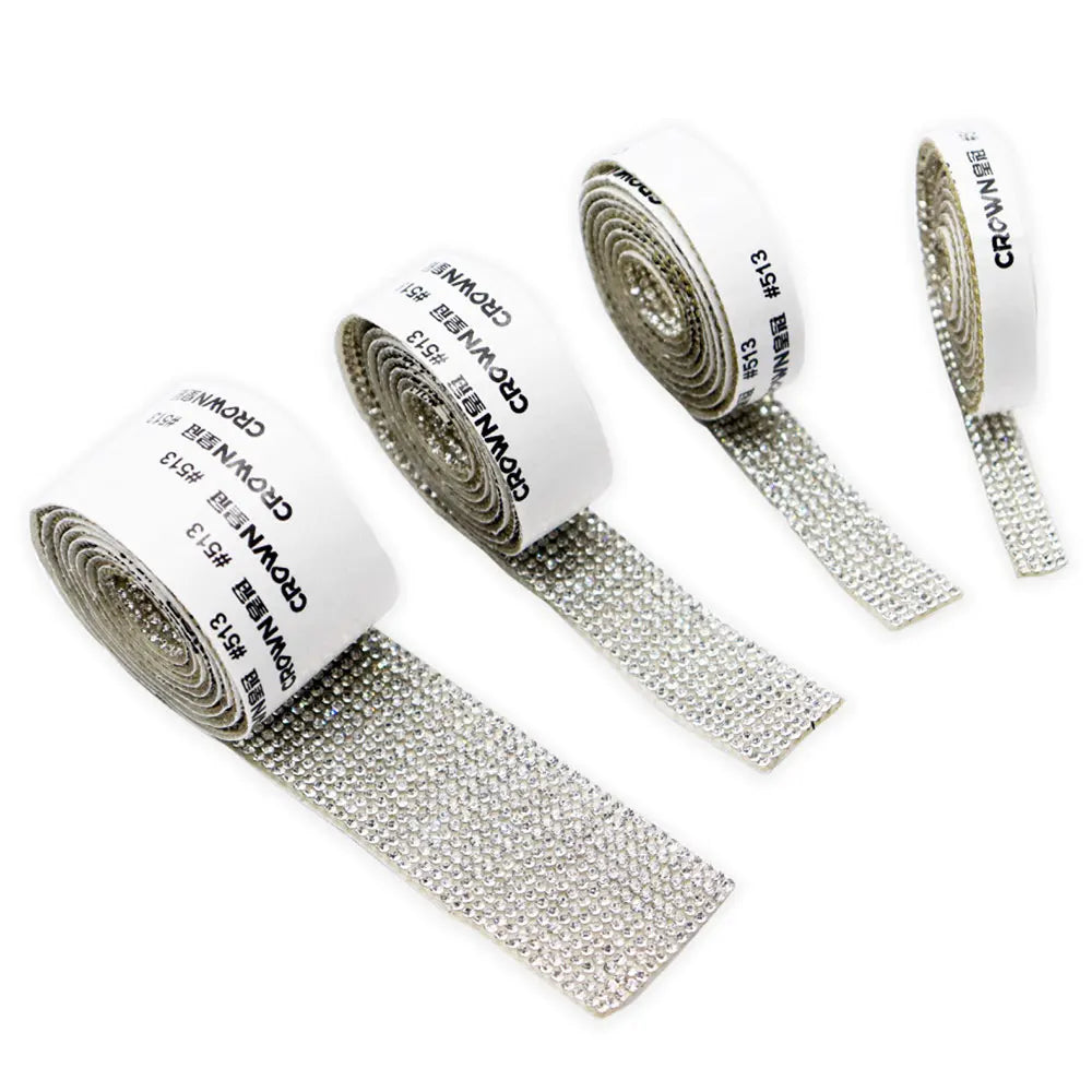 Crystal Rhinestone Sticker Strips – Self-Adhesive DIY Decor