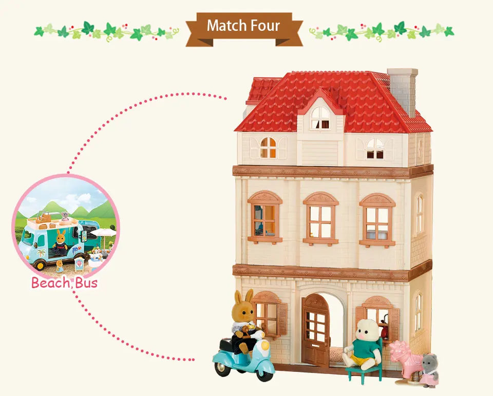 Forest Family Villa Dollhouse Playset