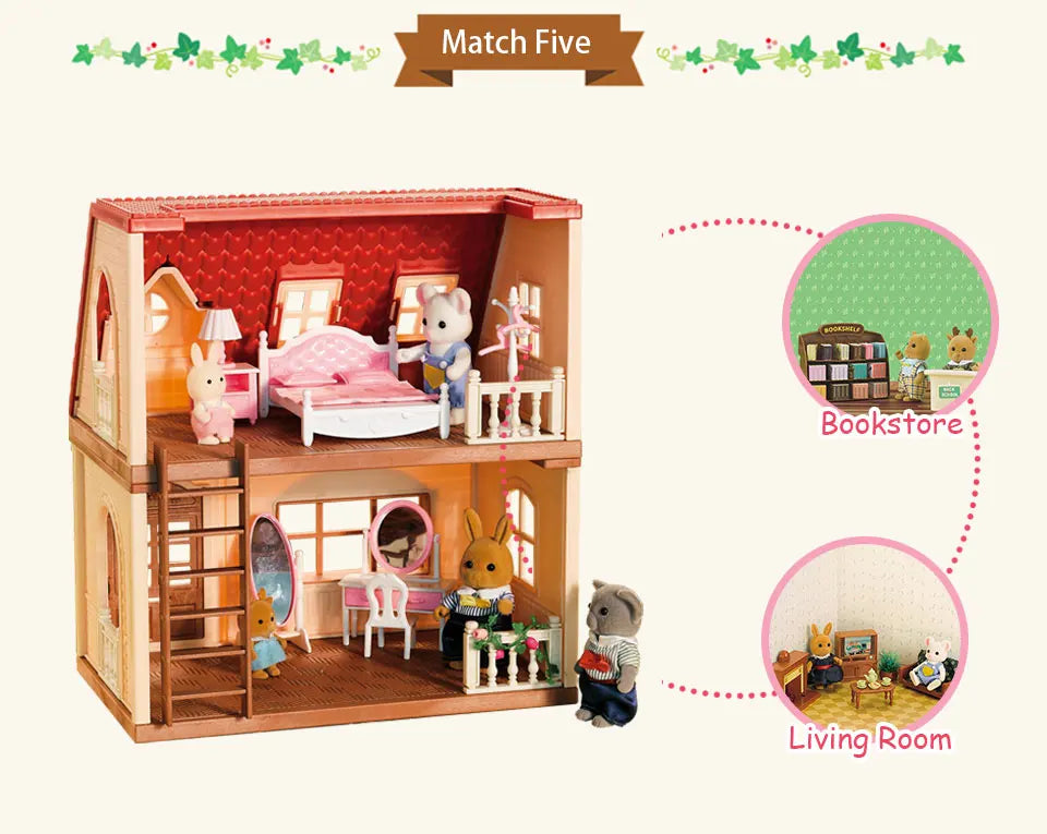 Forest Family Villa Dollhouse Playset