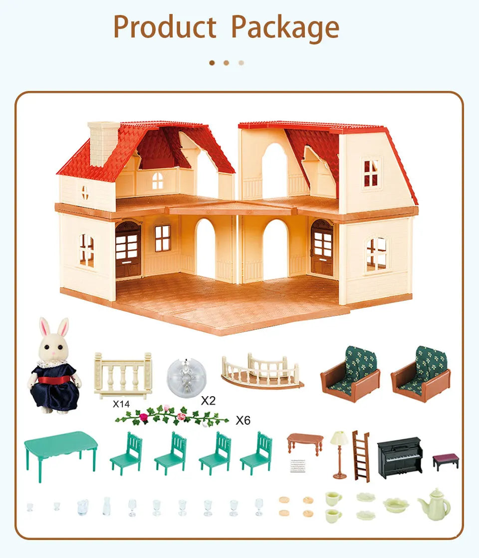 Forest Family Villa Dollhouse Playset