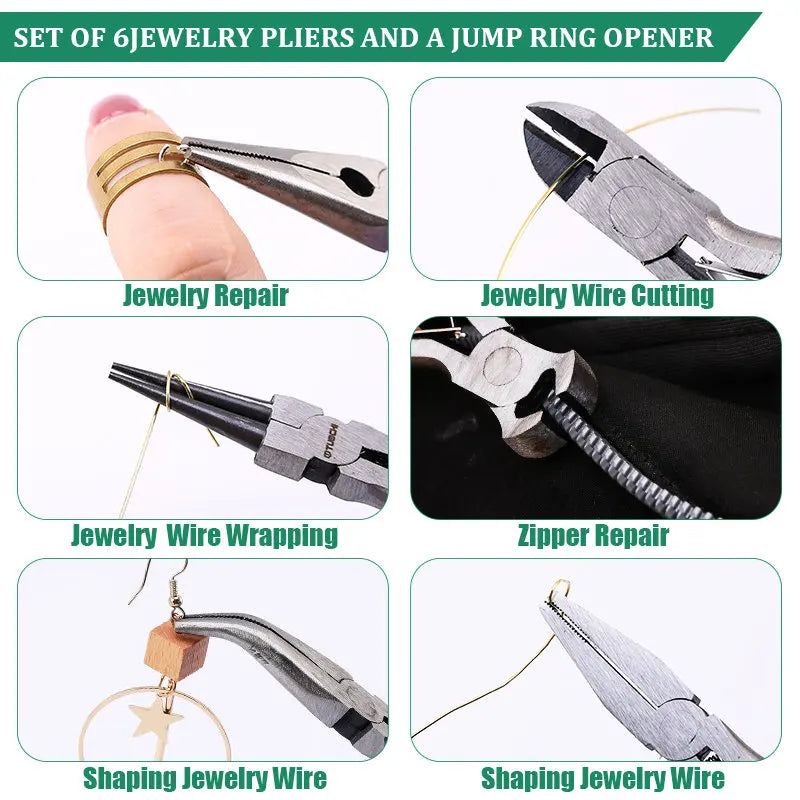 Jewelry Making Pliers Set with Cutter