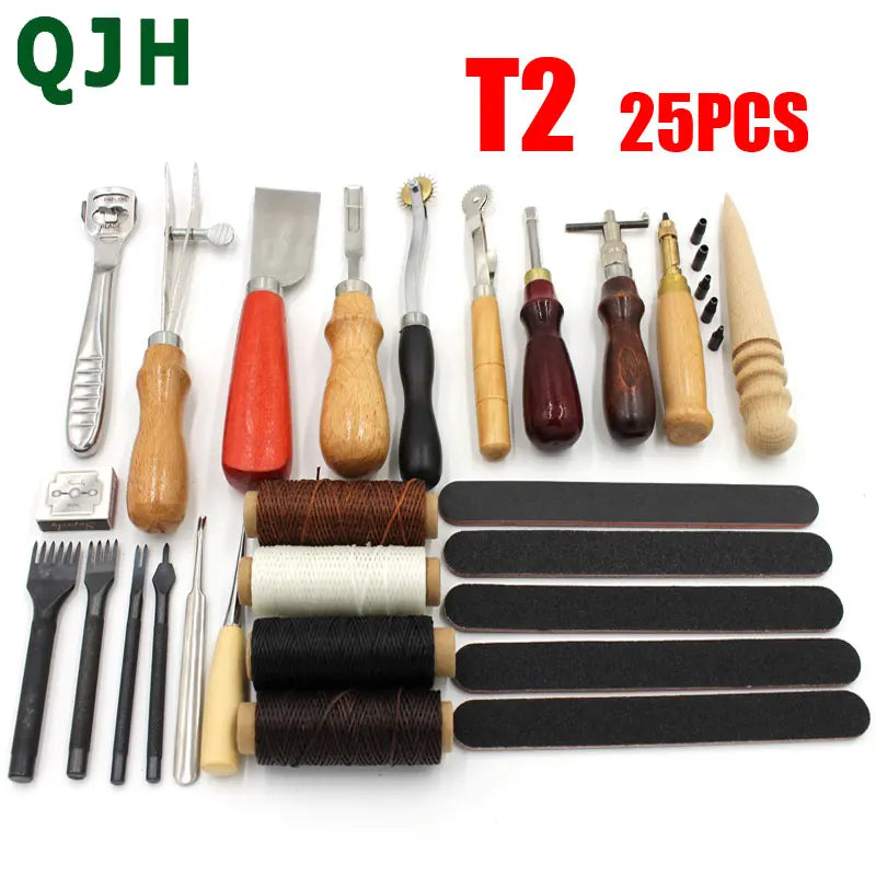 Leather Craft Tools & Stitching Kit with Cutting Mat