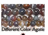 Black Stripe Onyx Agate Round Beads
