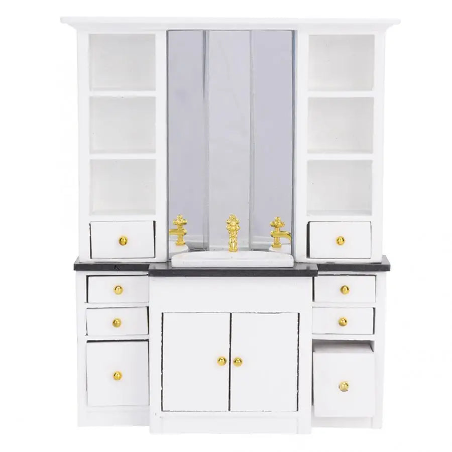 1:12 Mini Basin Cabinet – Dollhouse Bathroom & Kitchen Furniture