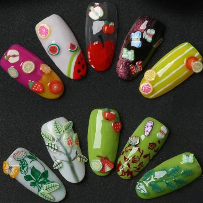 1000pcs Polymer Clay Fruit Slices for Crafts