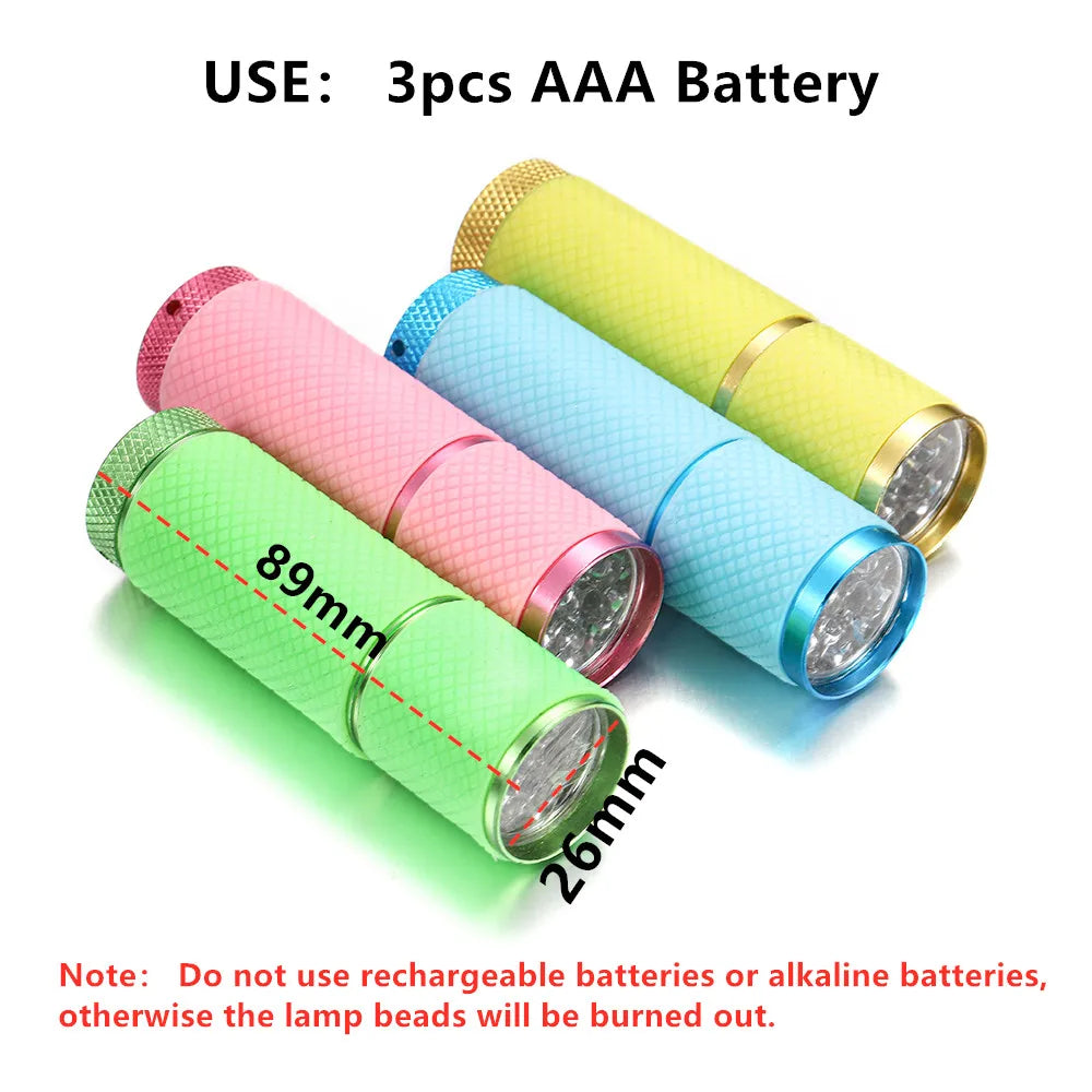 9 LED UV Flashlight – Curing Tool for Resin & Jewelry DIY