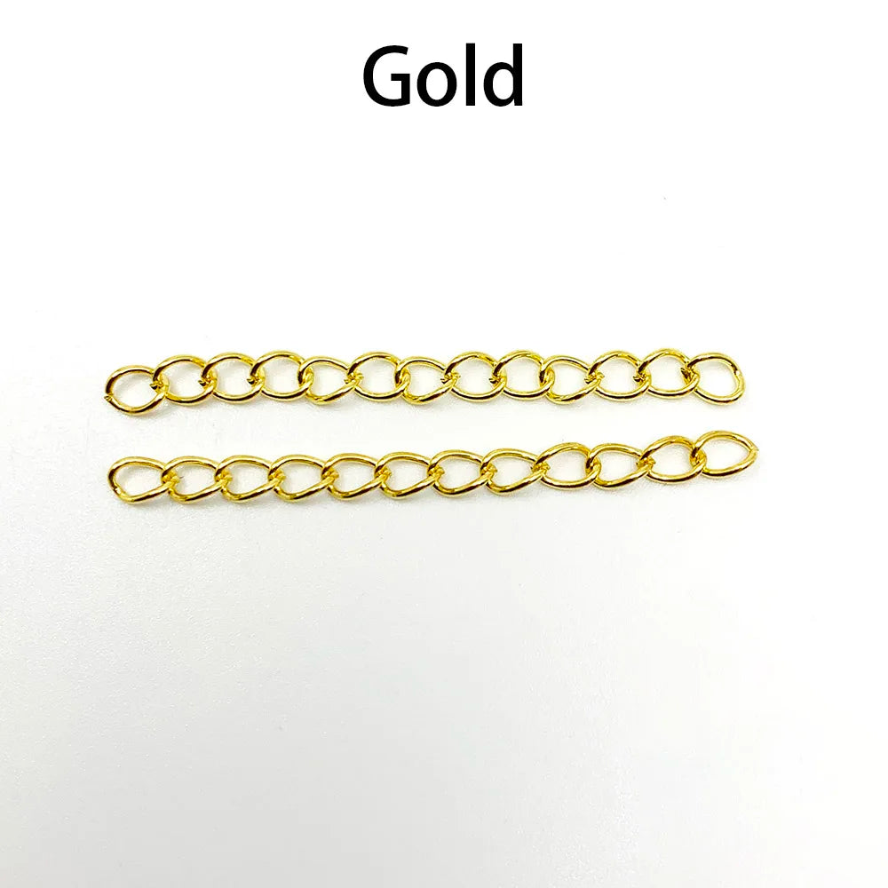 50–100pcs Necklace Extension Chains for DIY Jewelry