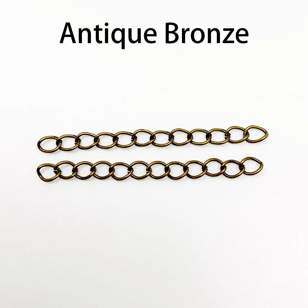50–100pcs Necklace Extension Chains for DIY Jewelry