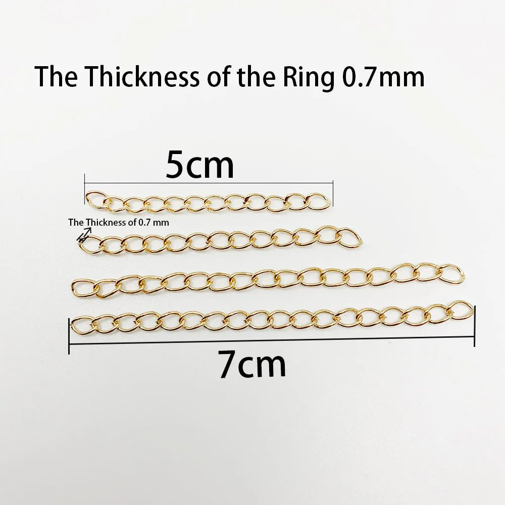 50–100pcs Necklace Extension Chains for DIY Jewelry