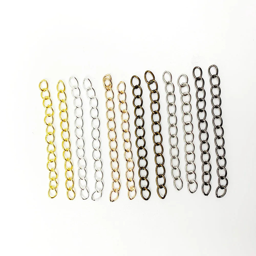 50–100pcs Necklace Extension Chains for DIY Jewelry