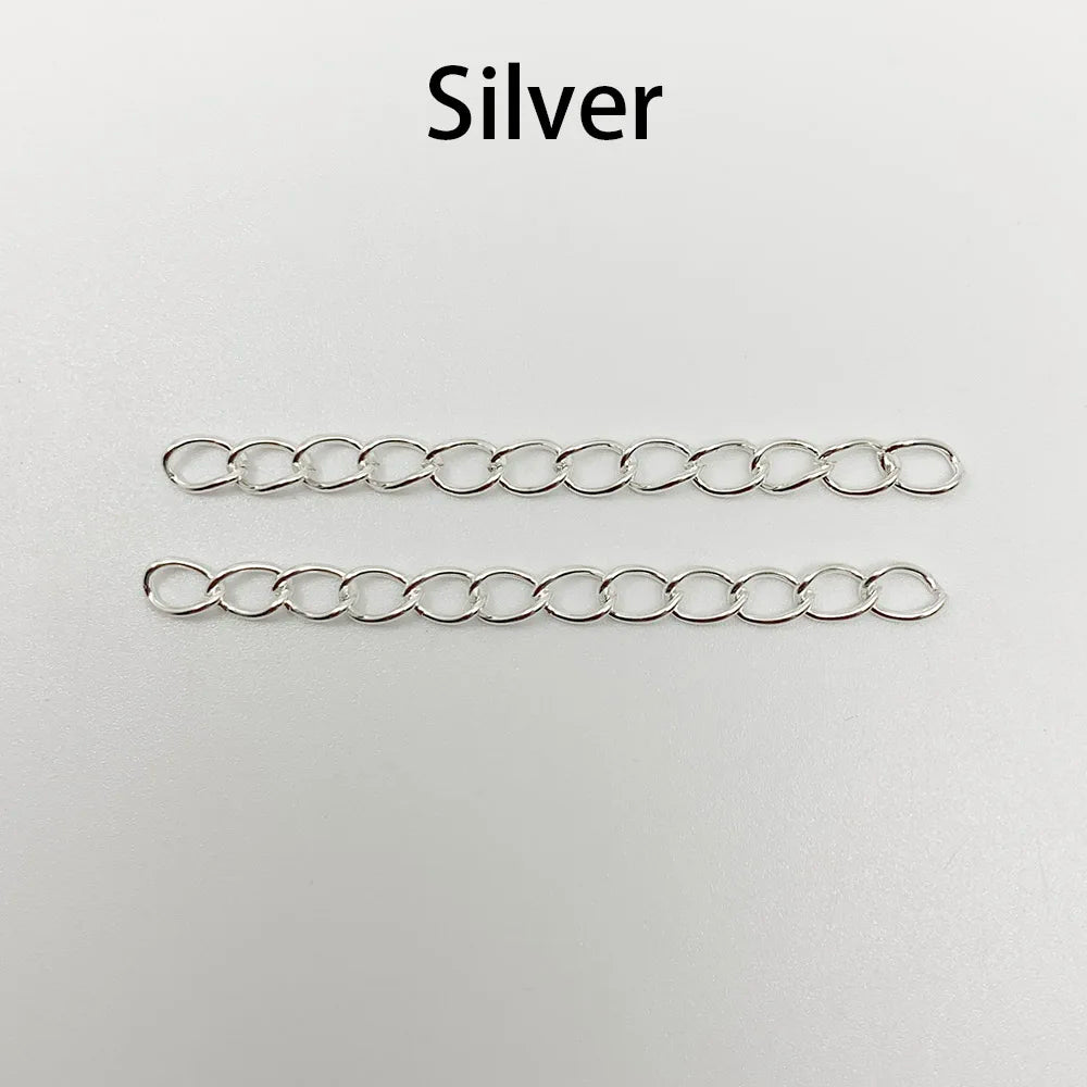 50–100pcs Necklace Extension Chains for DIY Jewelry