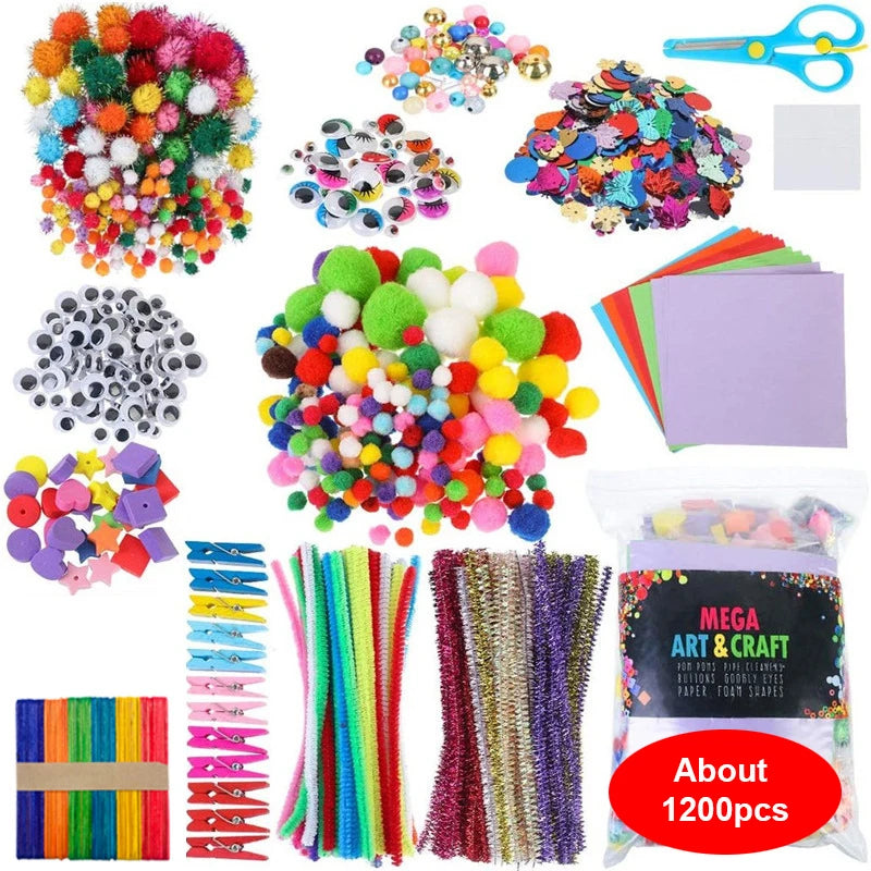 Kids' DIY Craft Kit – Foam, Sequins, Diamond Stickers & More