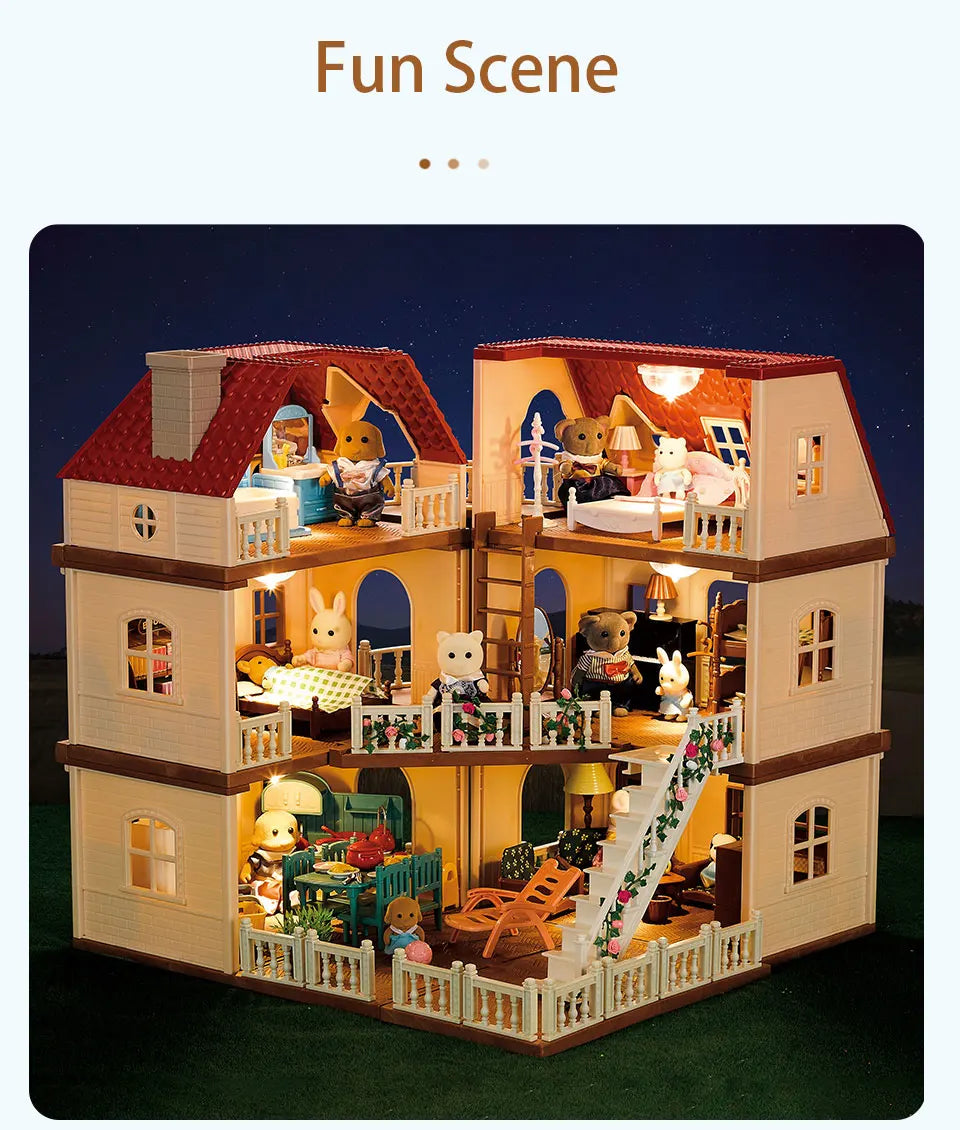 Forest Family Villa Dollhouse Playset