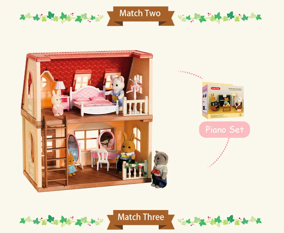 Forest Family Villa Dollhouse Playset