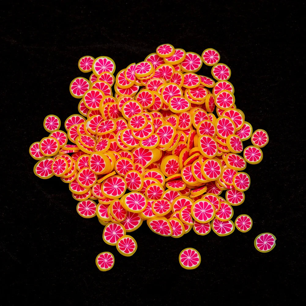 1000pcs Polymer Clay Fruit Slices for Crafts