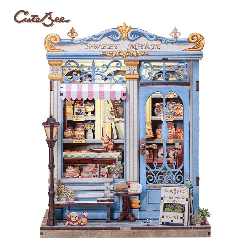 CUTEBEE DIY Book Nook – Sweet Marie Miniature Kit with LED