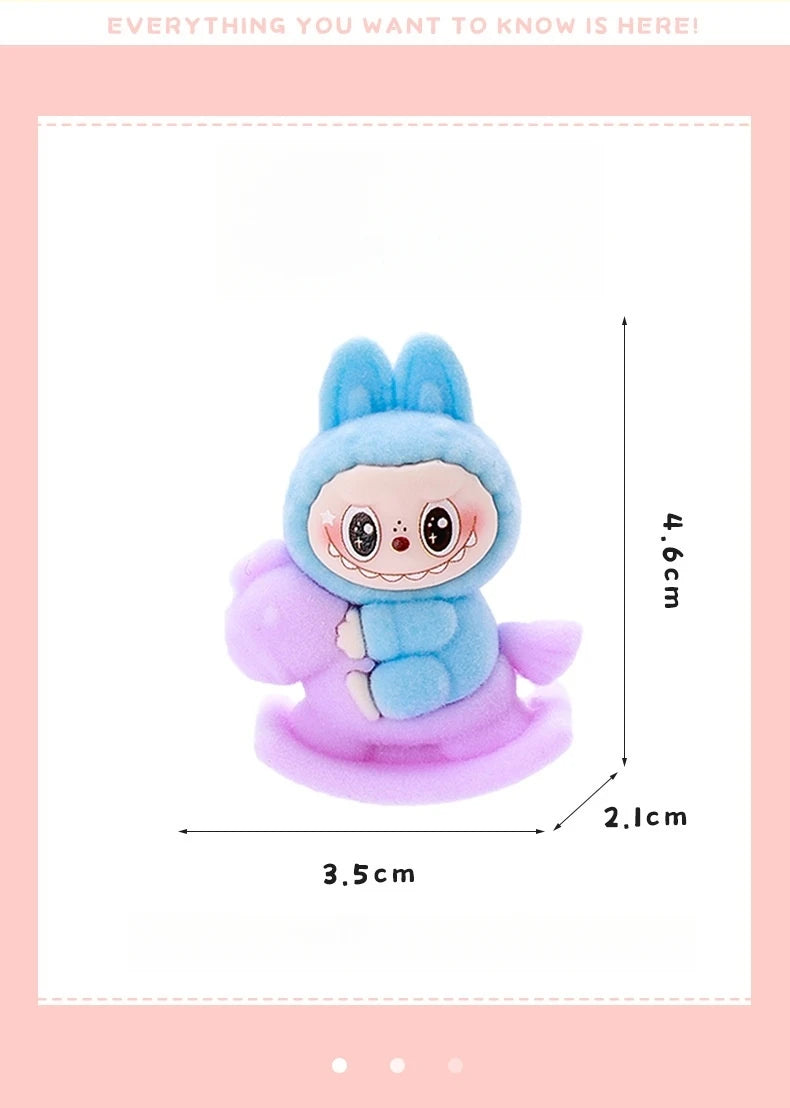 9pcs Crybaby Rabbit Figures – Flocked Anime Dolls & Desk Ornaments