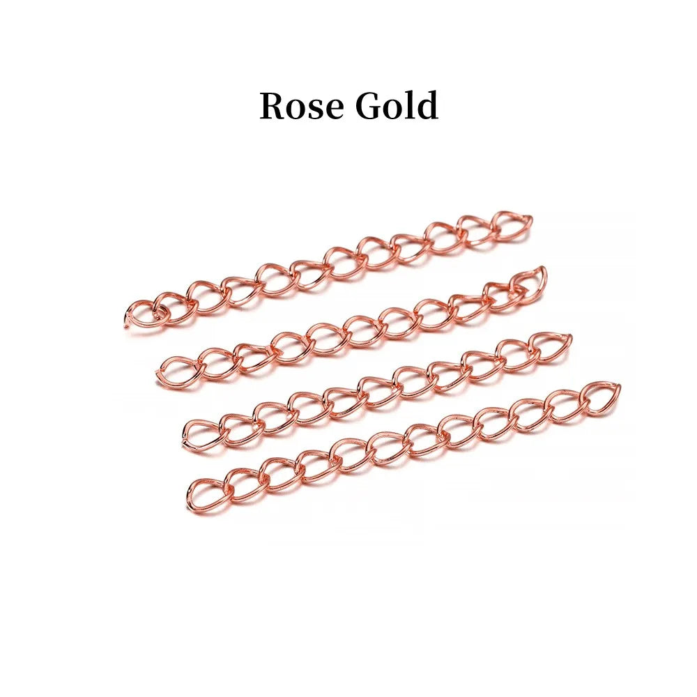 50–100pcs Necklace Extension Chains for DIY Jewelry