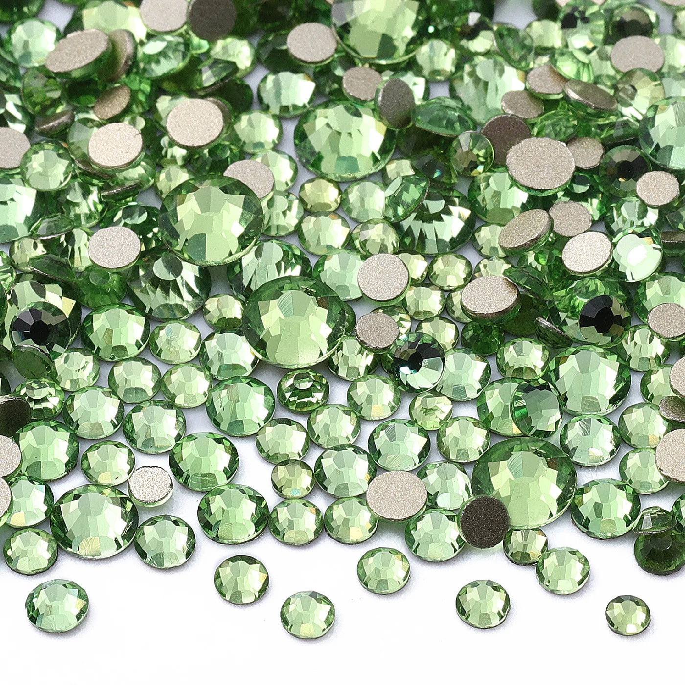 QIIY 1440pcs Glass Rhinestones – Mixed Sizes Flatback Gems