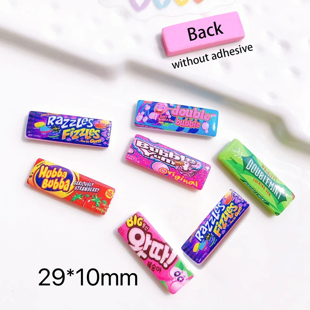 10pcs Mini Candy Resin Cabochons – 3D Flatback Kawaii Decor