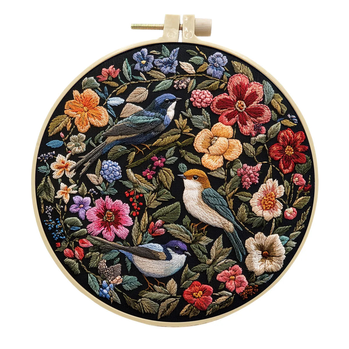 Beginner Flower & Bird Embroidery Starter Kit
