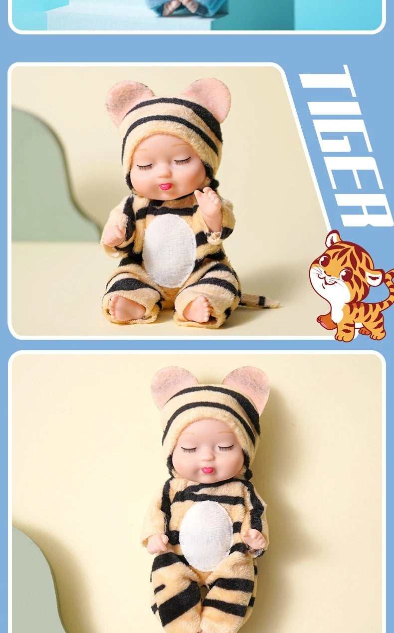 Mini Reborn Sleeping Baby Doll with Clothes & Accessories