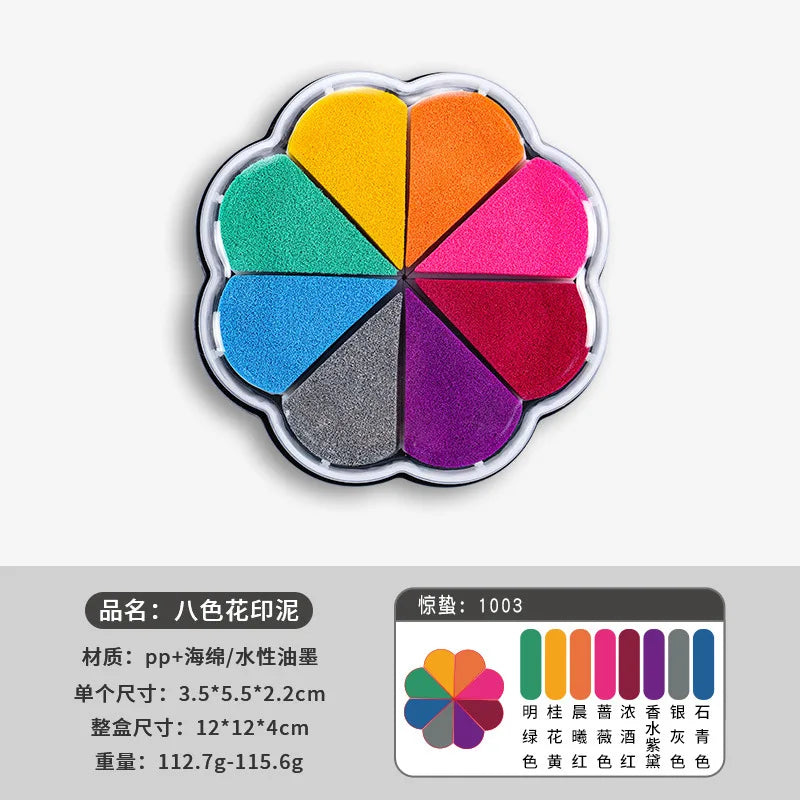 8-Color Craft Ink Pad Set for Stamping and Scrapbooking