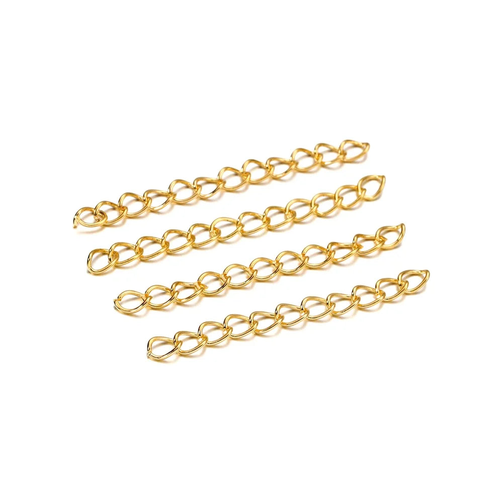 50–100pcs Necklace Extension Chains for DIY Jewelry