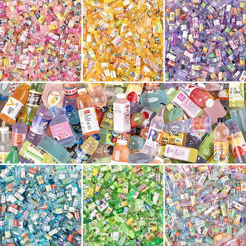 Mini Resin Beverage Bottles – Dollhouse Accessories & Party Fillers