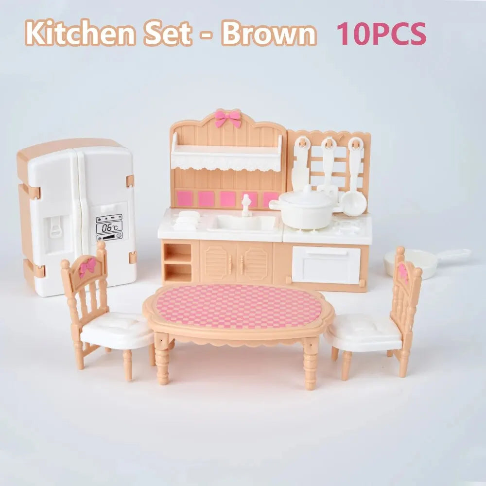 10pcs Kawaii Mini Kitchen Set – Dollhouse Accessories for Girls