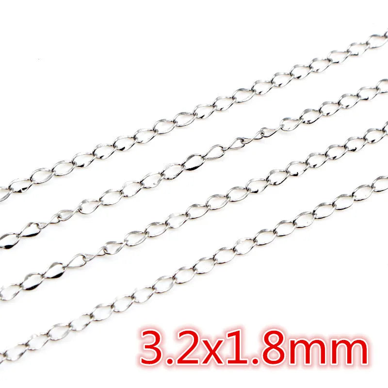 5m Stainless Steel Necklace Chains for DIY Jewelry
