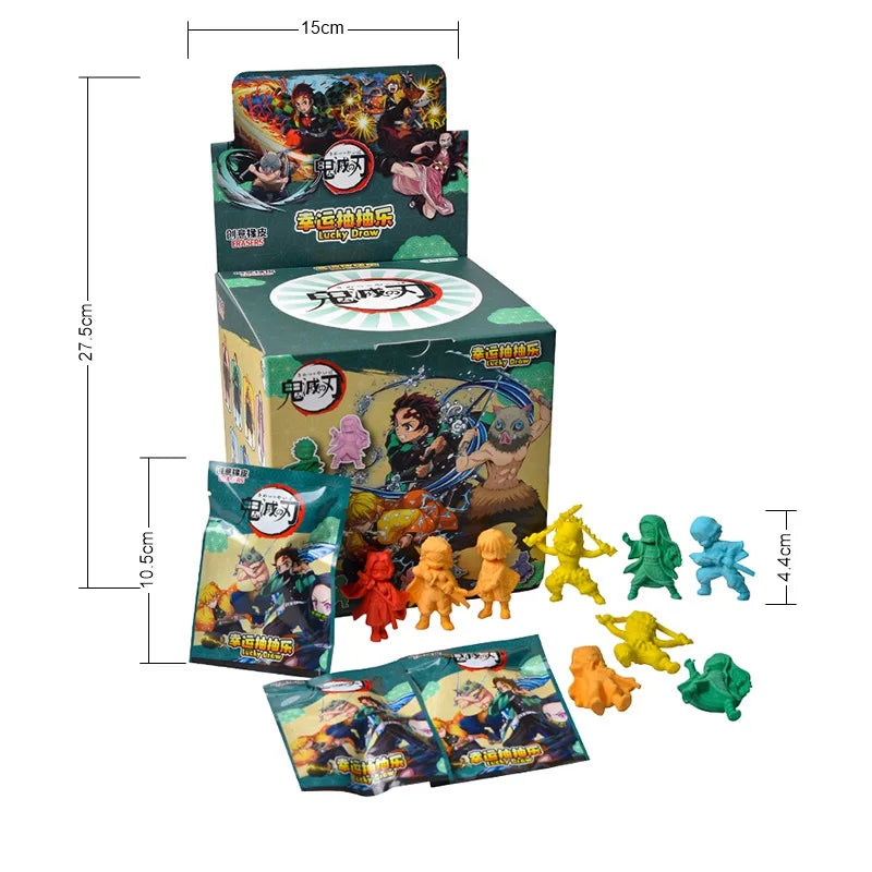 32-Piece Blind Box Anime Figure & Eraser Set