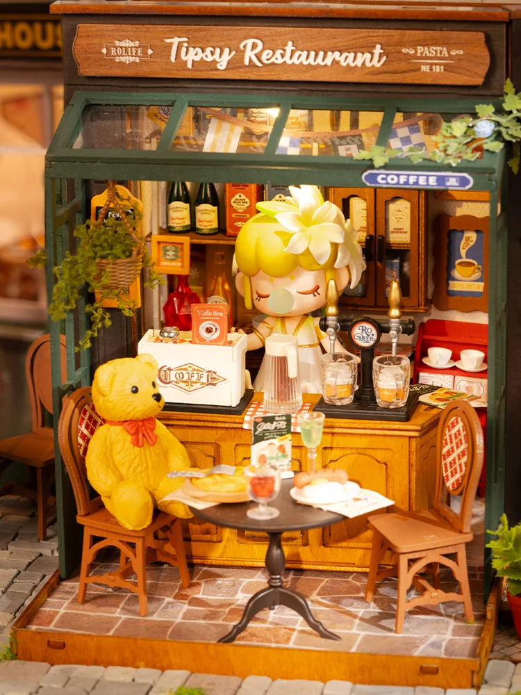 Robotime Rolife Tipsy Restaurant Miniature Kit