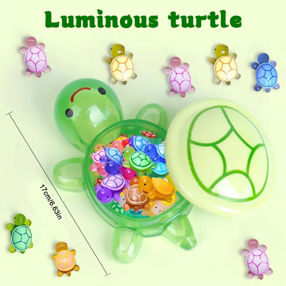 Glow Turtle Set – 1 Large + 100 Mini Luminous Resin Figurines
