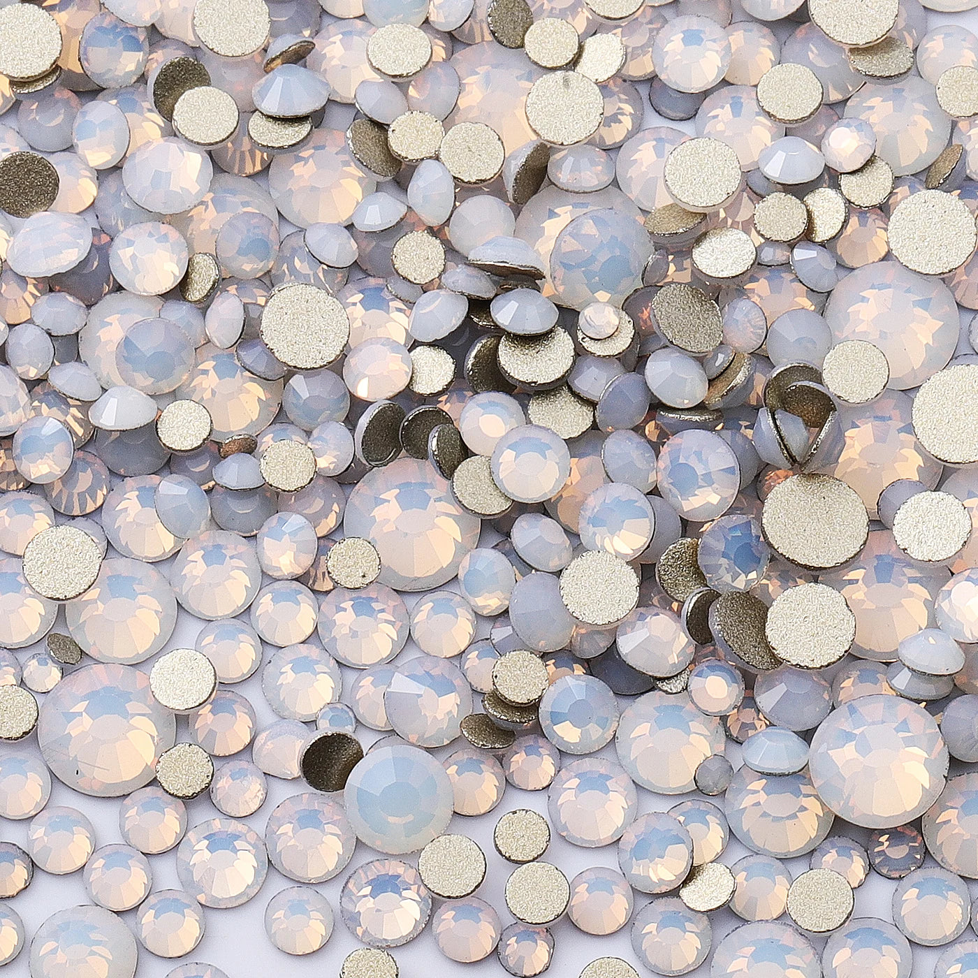 QIIY 1440pcs Glass Rhinestones – Mixed Sizes Flatback Gems