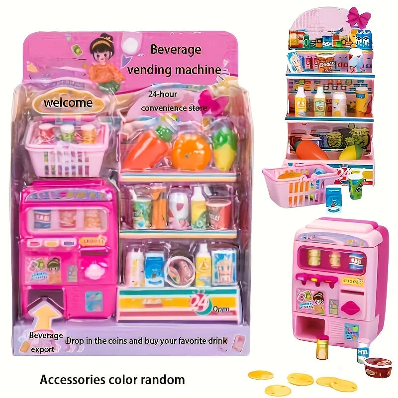 Mini Cash Register & Vending Toy Set for Kids