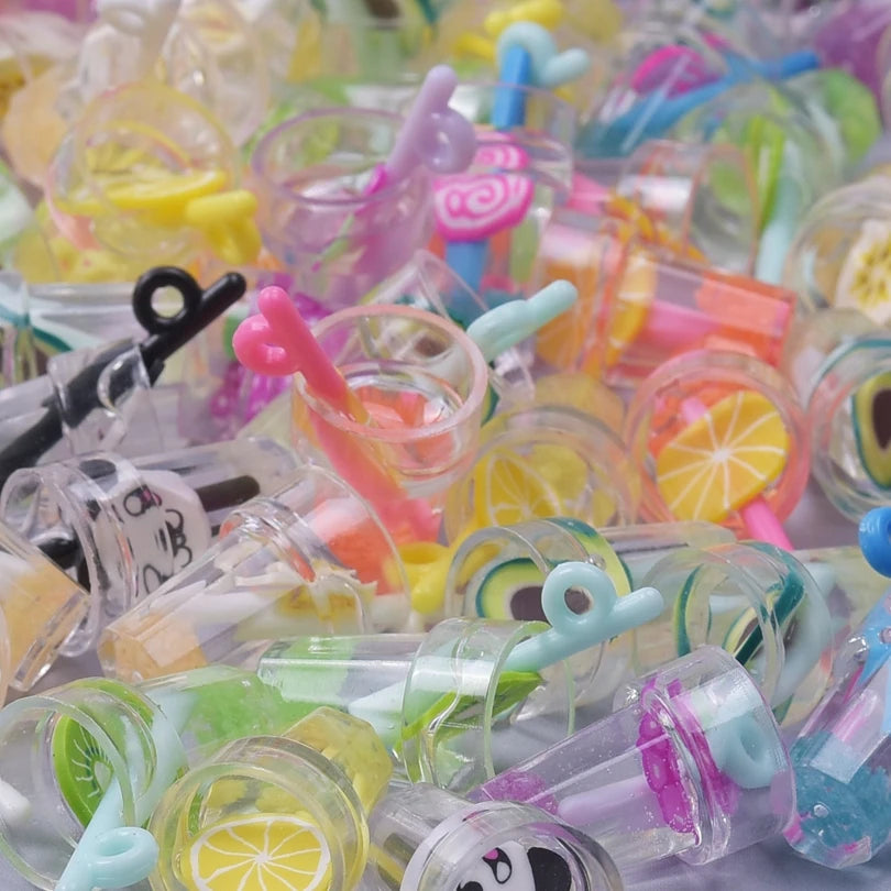 Luminous 3D Juice Cup Charms – 10–100pcs