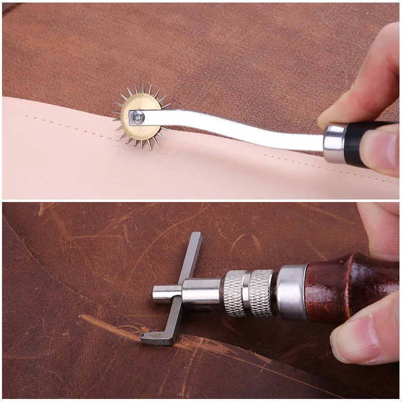 KRABALL Leather Craft Tool Kit – Stitching & Carving Set