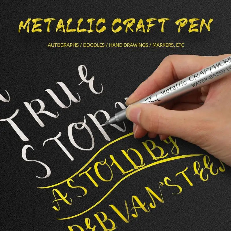 Gold & Silver Metallic Paint Pens for Resin & DIY Crafts