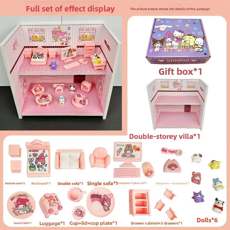 Kawaii Cat Miniature Dollhouse Furniture – Cute Collectible Room Decor