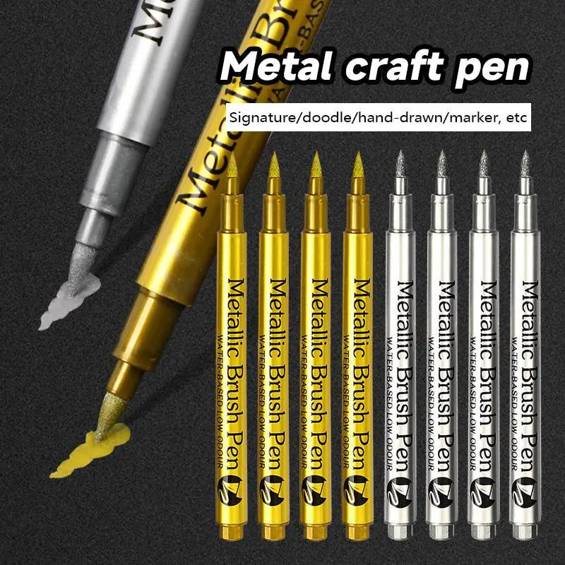 Gold & Silver Metallic Paint Pens for Resin & DIY Crafts
