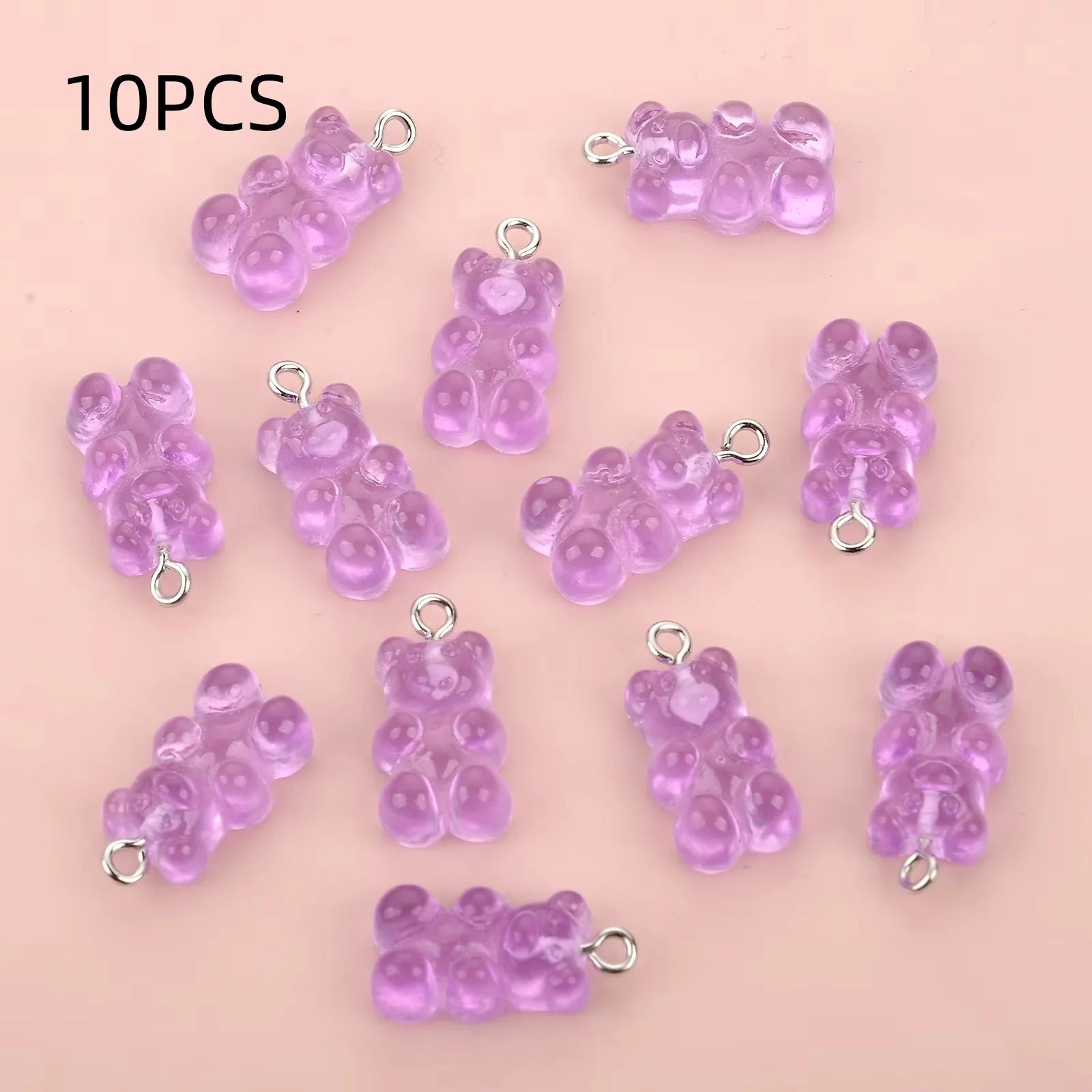 5Pcs 3D Resin Brown Bear Charms – DIY PendantJewelry Accessory Finding