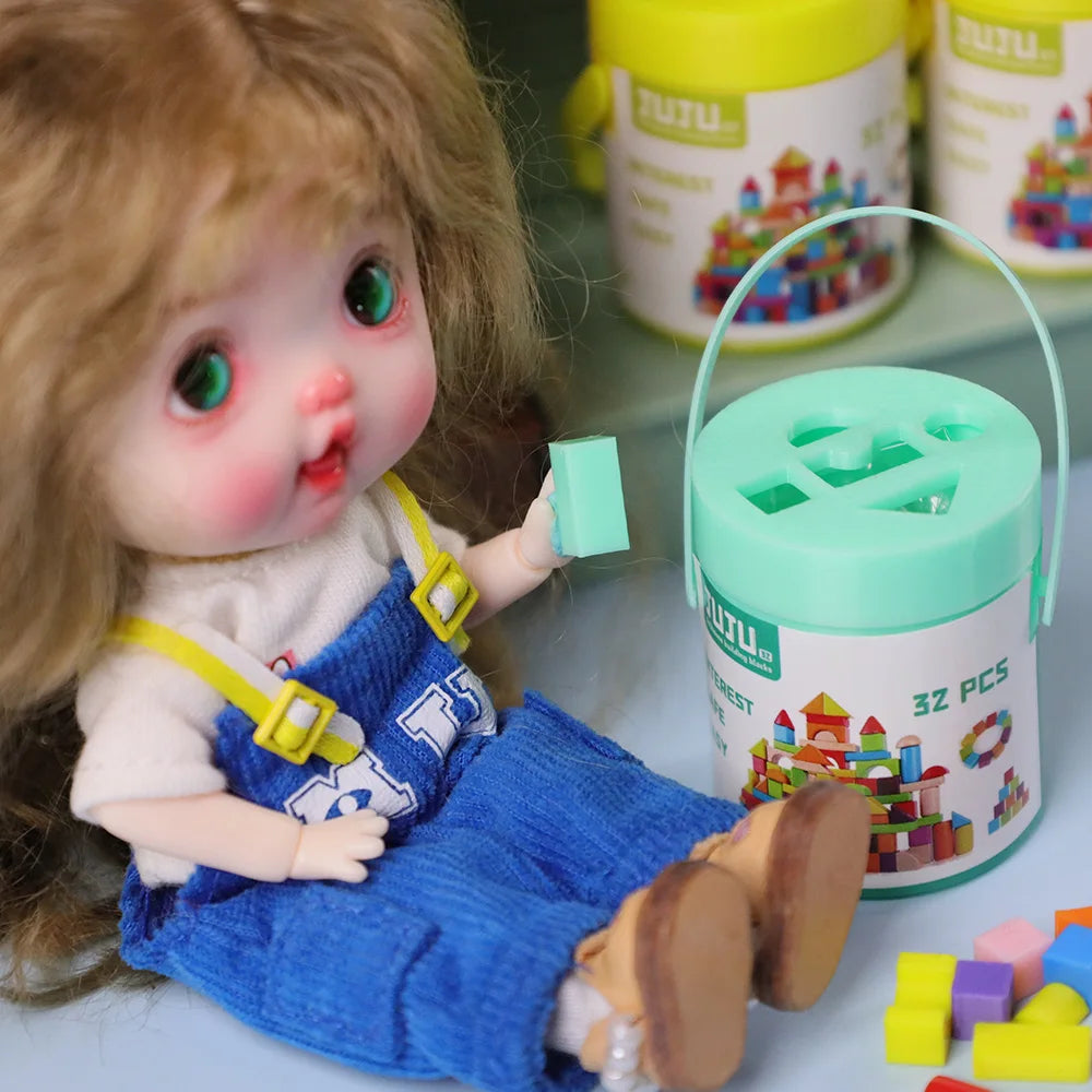 1/12 Mini Drum & Puzzle Set – Dollhouse Accessories for BJD/OB11