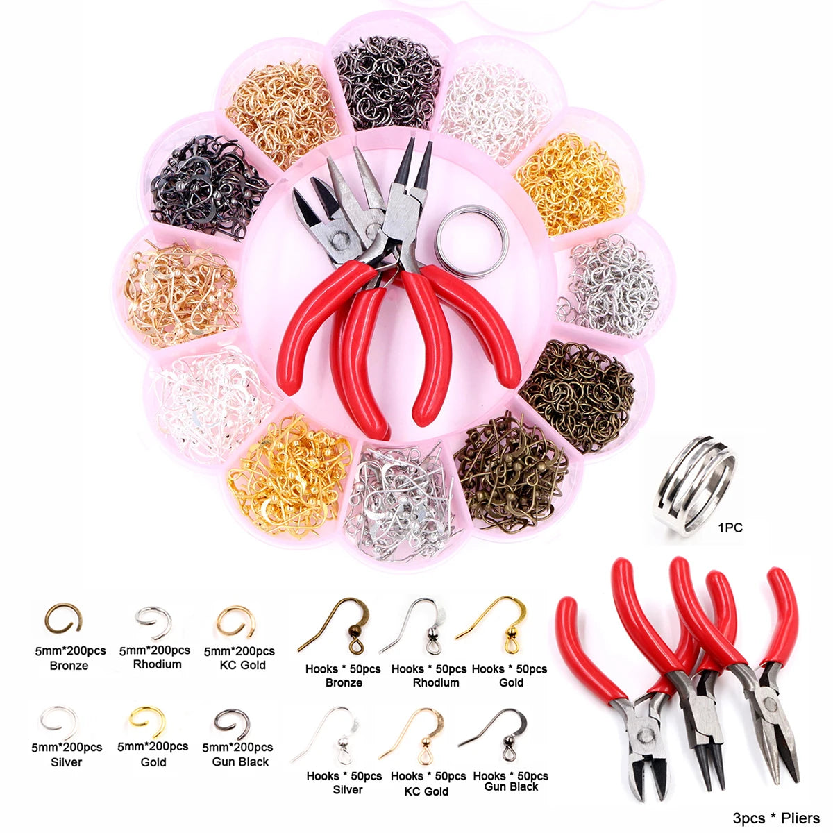 Assorted Jump Ring Set – 8 Colors, 3–10mm