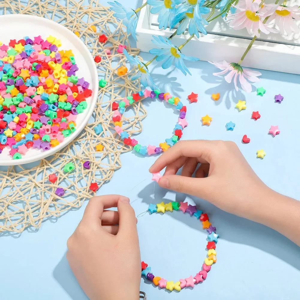 500pcs Kids Bead Kit – DIY Jewelry Making Set for Girls