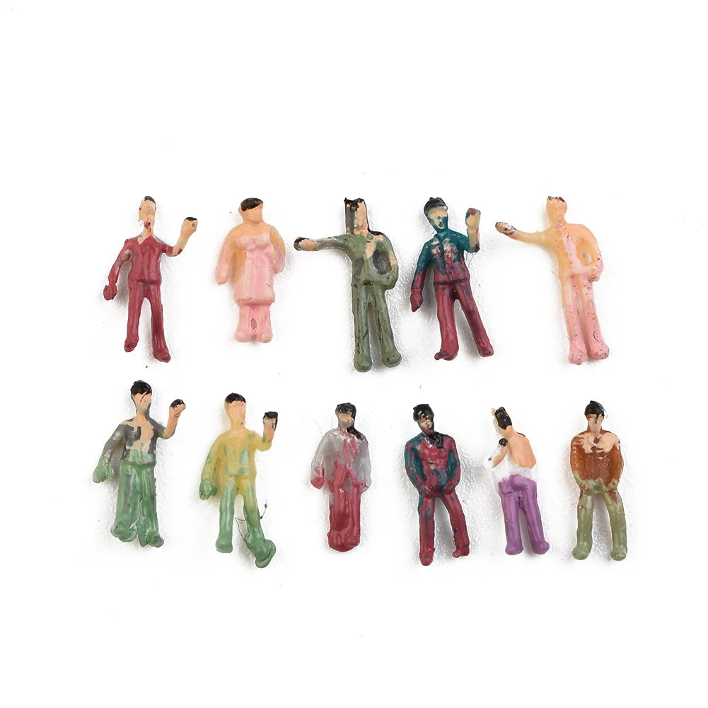 100-Piece 1:200 Scale Painted Miniature Figures