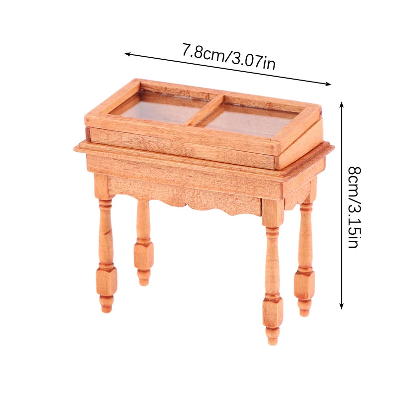 1:12 Mini White Cupboard – Dollhouse Display & Storage Cabinet