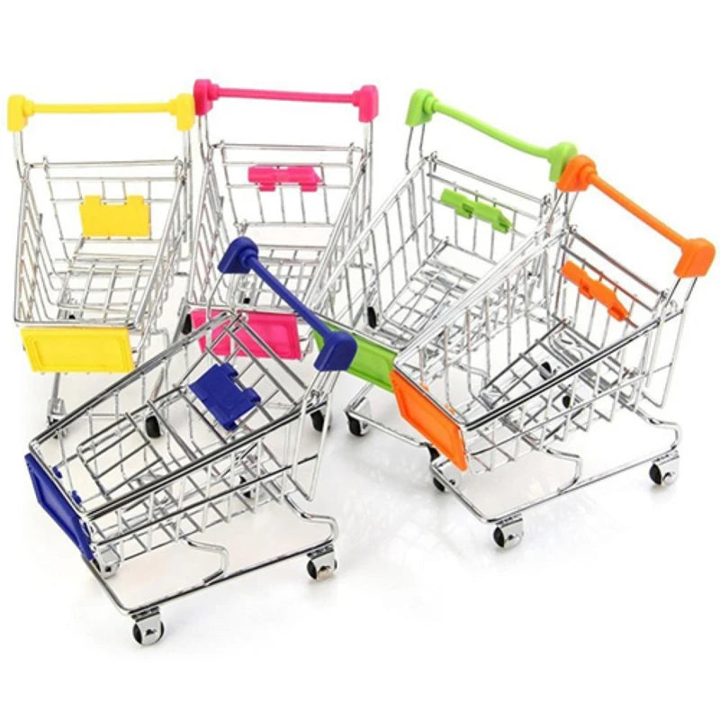Mini Shopping Cart Desktop Model Toy