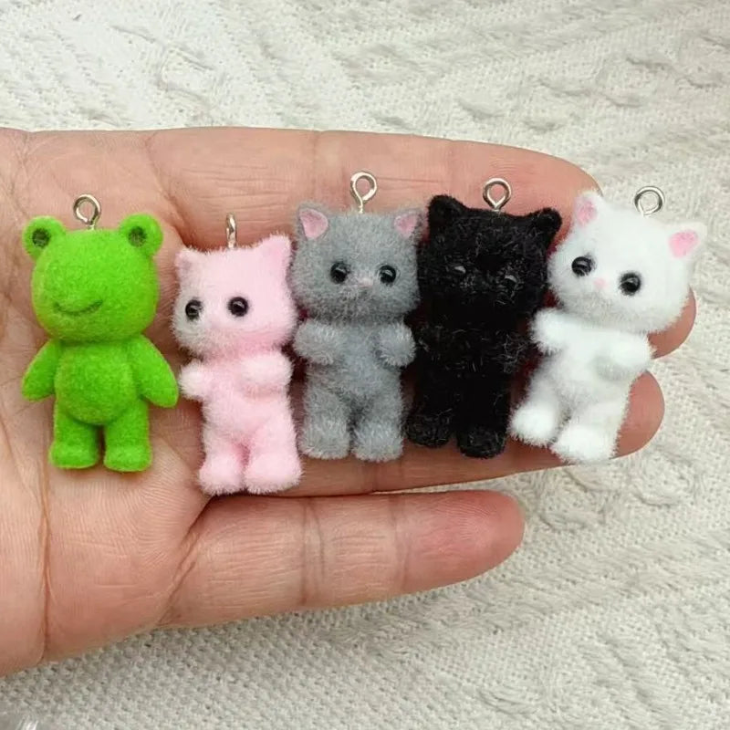 5-Piece 3D Animal Resin Charms – DIY Jewelry Set