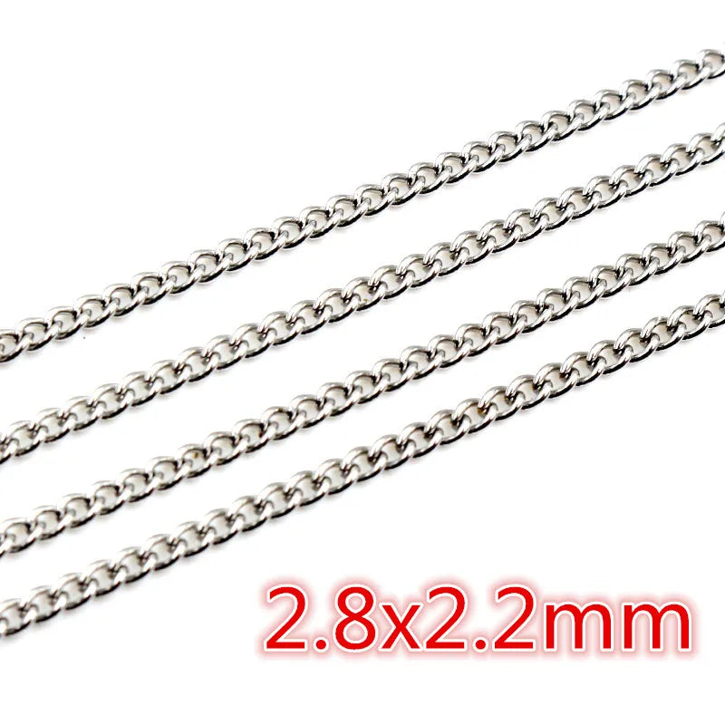 5m Stainless Steel Necklace Chains for DIY Jewelry